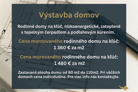 Výstavba rodinných domov na kľúč